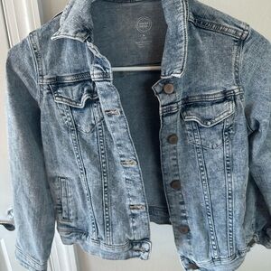 Denim Jacket with Button Closure
